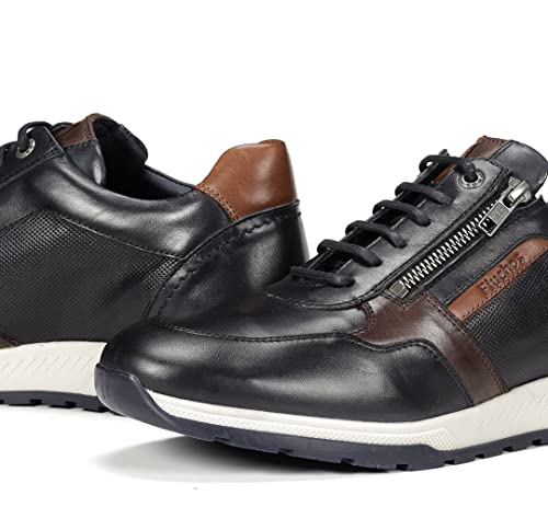 Fluchos Para Hombre. F1600 Zapatillas F1600 Marino (44), Piel, 1 A 3Cm, Cordones, Casual - 8