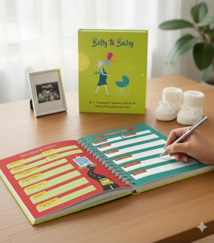 Image of Belly to Baby, A Pregnancy Memory Book. Record Your Pregnancy Photos & Memories. Pregnancy Keepsake, Pregnancy Journal, Pregnancy Scrapbook, Pregnancy Photo Album, Modern Pregnancy Gift.(English)