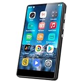 80GB Lettore MP3 Spotify con Bluetooth e WiFi, SWOFY 4.0 Pollici Lettore MP3 & MP4 Android, Portatile Musicale con Amazon Music, FM Radio, Audible, Play Store (Nero)