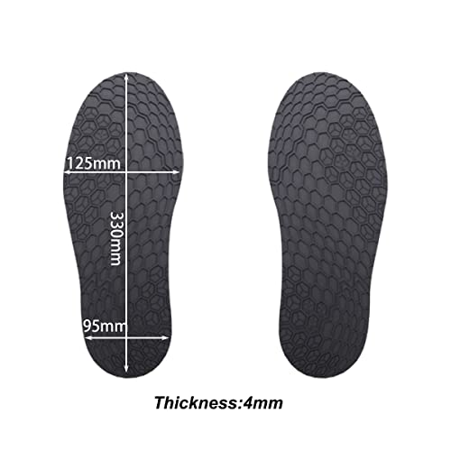 Suela de goma negra antideslizante hexagonal 13" x 4.92" miniatura 2