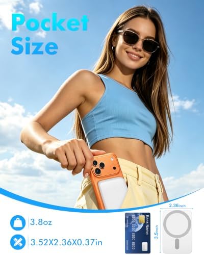 Miady Magnetic Portable Charger Power Bank for iPhone 5000mAh - 4