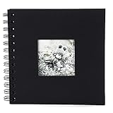 fogman アルバム スクラップブック 写真 手作り デコ 黒台紙 子供 赤ちゃん 20ページ (黒)