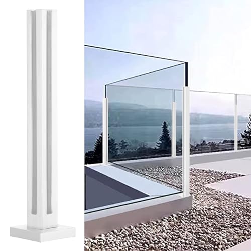 Garde-Corps en Verre Blanc Fixation au Sol | Balustrade Terrasse
