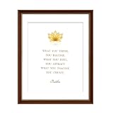 Buddha Quote Prints , Buddhism Zen Quotes Meditation Artwork,What You Think You Become Lotus Flower Decor Canvas Wall Art Poster Painting for Spa Yoga Studio Buddha Room, Set of 1, 8X10in,Unframed
