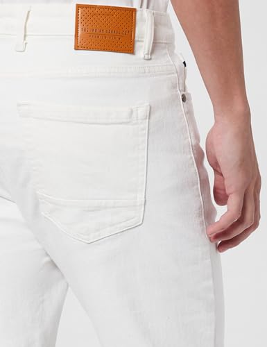 Image of The Indian Garage Co Men Slim Fit Solid Mid-Rise Stretchable Jeans
