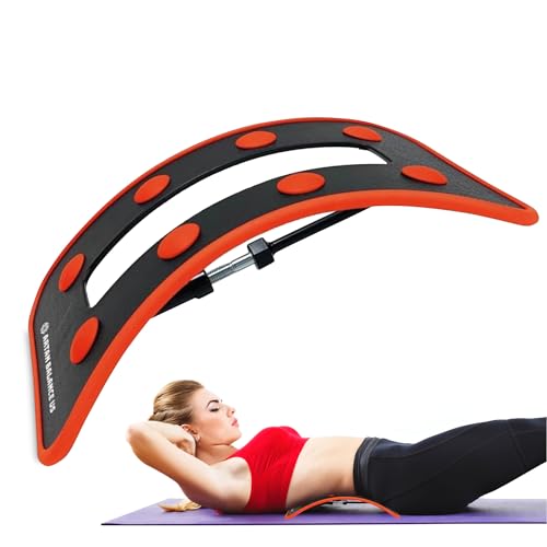 Adjustable Back Stretcher for Lower Back Pain Relief - Back Cracker for Muscle Tension Relief, Herniated Disc, Sciatica, Spine Decompression - Lumbar Stretcher, Back Popper for Back Pain Relief