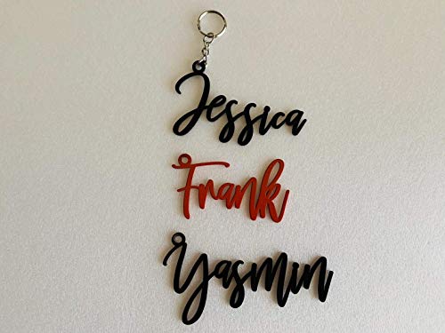 Personalized Metal Name Key Chain, Keyrings, Laser Cut Names, Handmade Bag Charm, Keychain For Women, Gift Name Tags, Gift For Her, Birthday Gift For Him, Key Holder Gift Ideas, Custom Text & Letters #TOP5