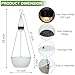 2 Packs Solar Hanging Basket Planters for Plants Outdoor, Self Watering White Flower Plants Pots with Solar Light Drainer for Balcony Patio Garden Outdoor Decoration