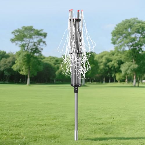 Heavy Duty Umbrella Clothesline Outdoor, 164ft Rotary Drying Rack Clothing with 360° Rotation, Powder-Coated Stainless Steel Outdoor Clothesline for Backyard, Height Adjustable, Pre-Assembled by Suptinwear - Image 5