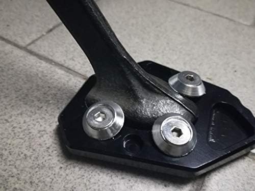 FXCNC Racing Aluminum Motorcycle Side Stand Plate Kickstand Extension Pad Compatible with B.M.W K1200S 2004-2008, K1200R 2005-2008, K1300S K1300R 2009-2014