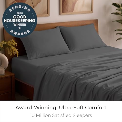 Mellanni Queen Sheets Set - 4 PC Iconic Collection Bedding - Hotel Luxury, Extra Soft, Cooling Bed Sheets - Wrinkle, Fade, Stain Resistant (Queen, Gray) by Mellanni - Image 2
