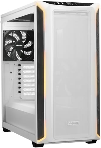 be quiet! Shadow Base 800 DX White boîtier PC, éclairage ARGB, contrôleur ARGB Inclus, optimisé pour Le Flux d’air 3 Ventilateurs Pure Wings 3 140mm PWM...