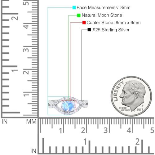OMRANII Art Deco Oval Natural Moonstone Infinity Shank Vintage Style Evil Eye Halo CZ Wedding Engagement Ring 925 Sterling Silver Gifts For Her4