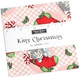 Urban Chiks Kitty Christmas Charm Pack 42 5-inch Squares Moda Fabrics 31200PP