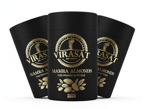 Image of Mamra Almond Premium (Grade A++ Mamra) Mamra Badam Almond Giri | Naturally Grown Unpolished High Oil Content | Authentic Luxury Dry Fruits (750gm (3 Pack of 250 Gram))