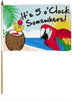 It's 5 o'Clock Somewhere Flag 12x18" Y image 2