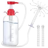 GOEDCH Wiederverwendbares Vaginales Reinigungssystem: 600 ml Vaginaldusche für Frauen Männer, Silikon Irrigator mit 3 Düsenspitzen und 1 Führungsrohr, Klistierspritze zur Darmentleerung, Intimdusche