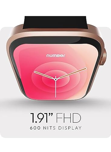 Image of Number Dialfit Pro Max Bluetooth Calling Smart Watch, 1.91 inch Large Edge-to-Edge Display, Always On, 600 Nits Brightness,Heart Rate, Blood Pressure, SPO2, IP68, 7 Days Battery, Metallic Body (Black)