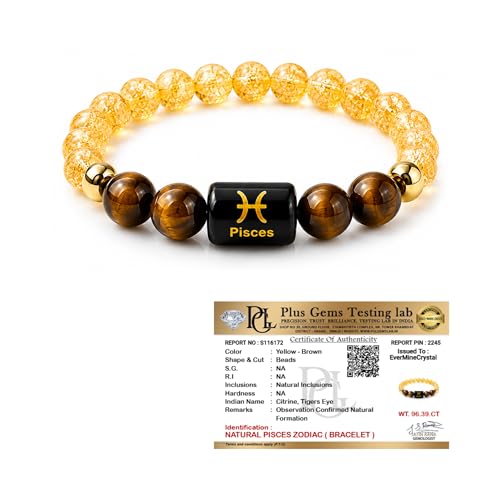 Image of Zodiac Crystal Bracelet for Men & Women | Aries (Mesh), Taurus (Vrishabh), Gemini (Mithun), Cancer (Karka), Leo (Simha), Virgo (Kanya), Libra (Tula), Scorpio (Vrishchik), Sagittarius (Dhanu), Capricorn (Makar), Aquarius (Kumbh), Pisces (Meen) | Natural Healing Crystal Astrology Bracelet for Positivity, Protection & Balance