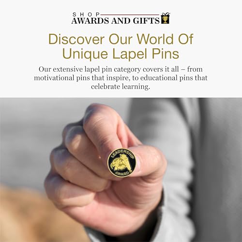 Image of SHOP AWARDS AND GIFTS Enamel Lapel Pins for Students Appreciation Reward Teacher Supplies Employees, Pack of 12, 3 /4 Inch