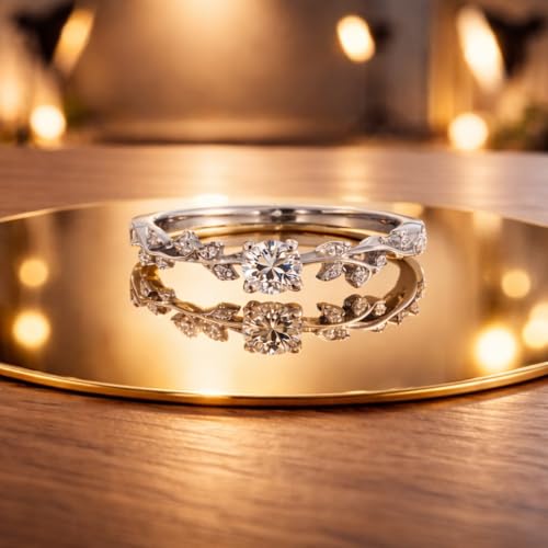 Image of SMILEDRIVE Gold & Silver Reflective Acrylic Display Table Risers, Set of 2 | 30cm Diameter, Professional Product Photography, One Gold One Silver, One-Sided