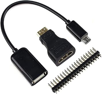 GeeekPi Raspberry Pi Zero 2 W Case Kit Raspberry Pi Zero 2 W Case, Power, Heatsink, 20Pin GPIO Header, 4-Port USB Hub, On/Off Switch Cable for Pi Zero 2 W/Pi Zero Zero