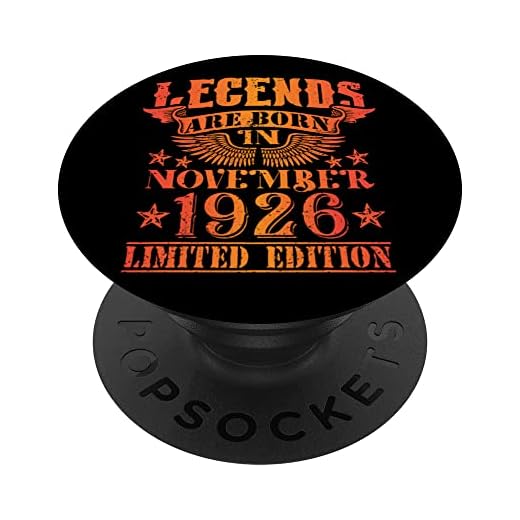 Cumpleaños Noviembre 1926 Edición Limitada Regalo Vintage PopSockets PopGrip Intercambiable