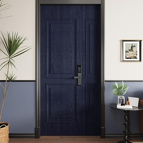 CRE8TIVE Navy Blue Wood Effect Wallpaper Peel and Stick Wallpaper for Bedroom Wood Vinyl Wrap for Furniture Thick Textured Contact Paper for Living Room Kitchen Cupboard Cabinet 30cm x 200cm - Image 4