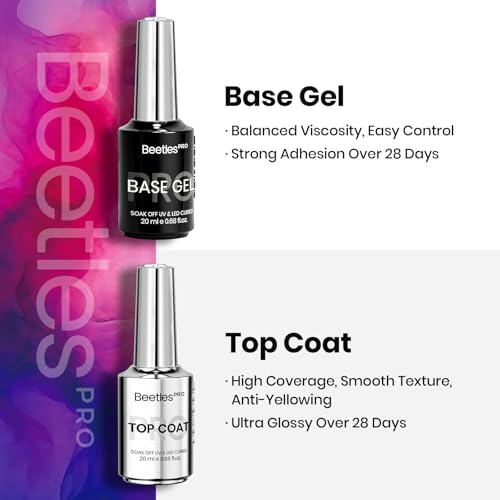 Image of Beetles Pro Gel Top and Base Coat Professional Nail Supplies 2Pcs 20ml