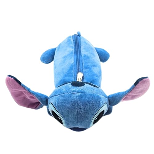 Disney Stitch Trousse pour stylos | Trousse en peluche pour enfants | Trousse douce avec fermeture éclair | Boîte à crayons amusante | Trousse Stitch pour...