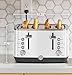 GE 4 Slice Toaster | Extra Wide Slots for Bagels, Breads, Waffles & More | 7 Shade Options | Countertop Kitchen Essentials | 1500 watt, White