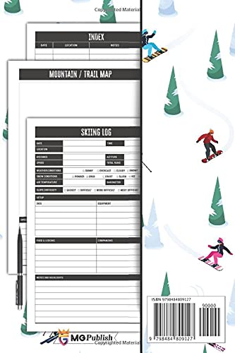 Skiing Logbook | Skiing Journal and Record Keeping Book to Track all your Ski Trips, and Adventures: Makes a Great Gift for Skiing Lover Men, and Women.