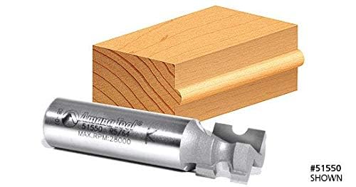 Amana Tool 973 Hartmetall-Bullnose-Fräser – 3 Flügel, 1/8 Radius, 2-5/8 Durchmesser
