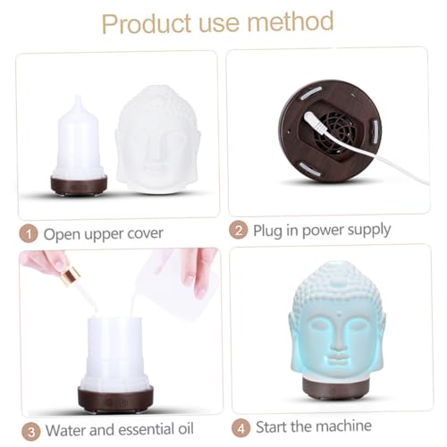 Diffuseur aromathérapie ultrasonique en céramique blanche pour maison - 3