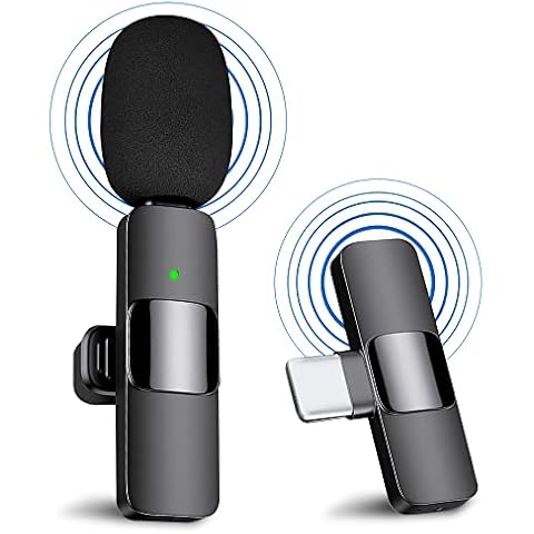 Professional Wireless Lavalier Microphone for Android Phones Tablets Laptops with USB C Port, Wireless Clip-on Mic, Plug-Play Wireless Microphone - Video Recording YouTube TikTok Live Streaming Cover