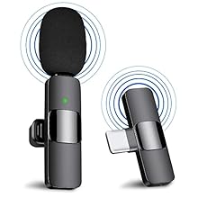 【HD CLEAR SOUND】This wireless lavalier microphone has the function of noise canceling and eliminates disturbing ambient noise. As a result, every video, presentation or meeting is recorded without noise and background noise. This ensures good and und...