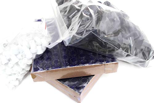COBALT BLUE 1ml Glass Micro Mini Roll on Roller Bottles with Stainless Steel Roller Balls and Flat Black Caps 144 each.