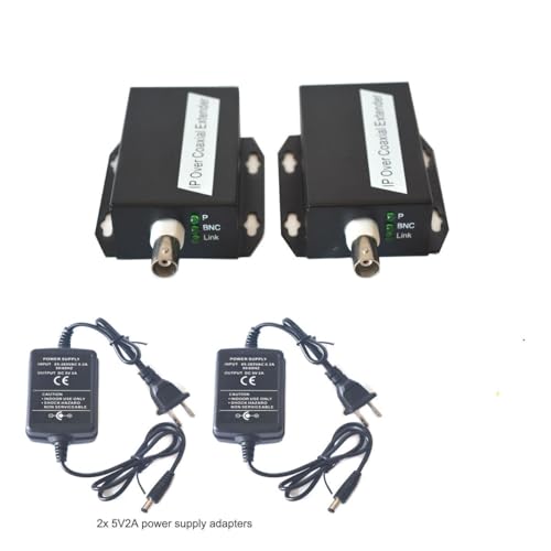 Image of IP Ethernet Over Coax Converter Data Transmission Over Regular RG59 Coaxial Cable Up to 1650ft for Upgrading Analog Surveillance System to IP Surveillance System