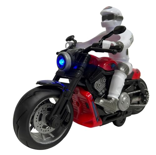 Moto jouet de route sport à friction avec sons réels et figurine de pilote de grande course