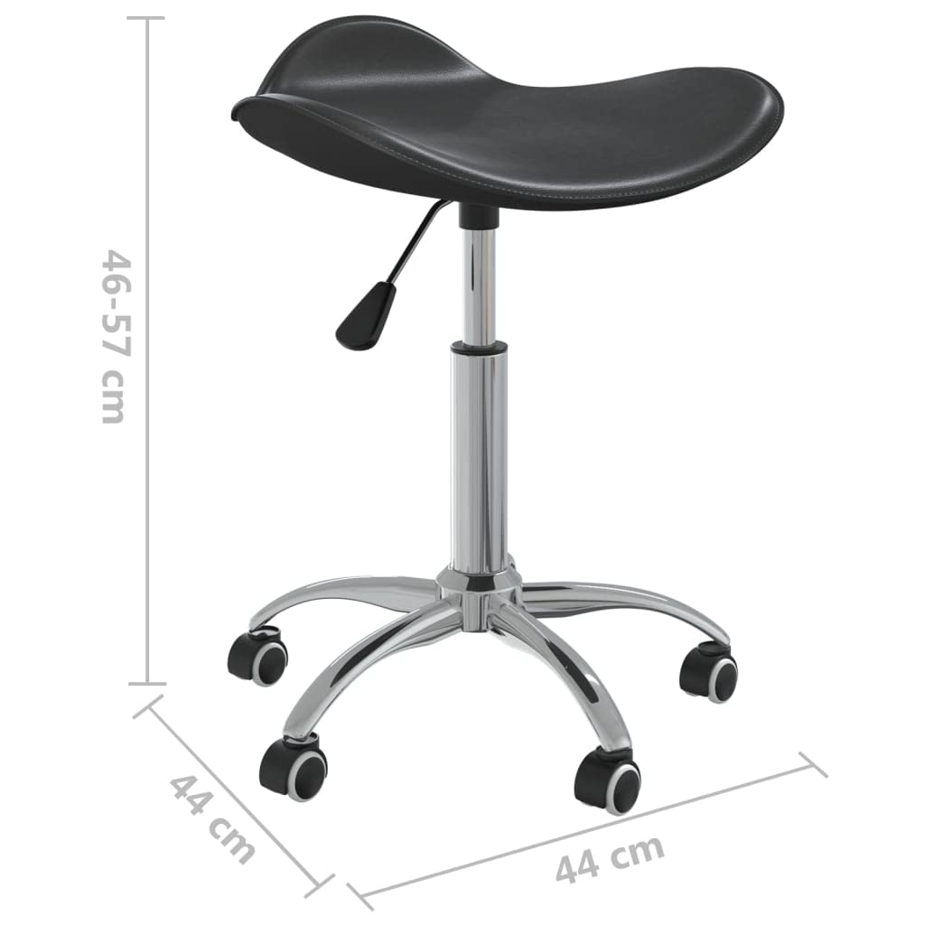 vidaXL Tabouret de Salon et Spa Chaise de Beauté Tabouret de Coiffure Chaise de Travail Réglable Pivotante Intérieur Noir Similicuir