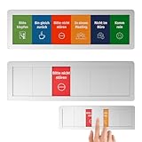KATLINNA Büro Türschild 6 Optionen, Büro Bitte Nicht Stören Schild Acryl-Kunststoff Raumschild Klebeschild, Türschilder Schilder Mit Schiebefunktion für die Privatsphäre im Büro, Silber