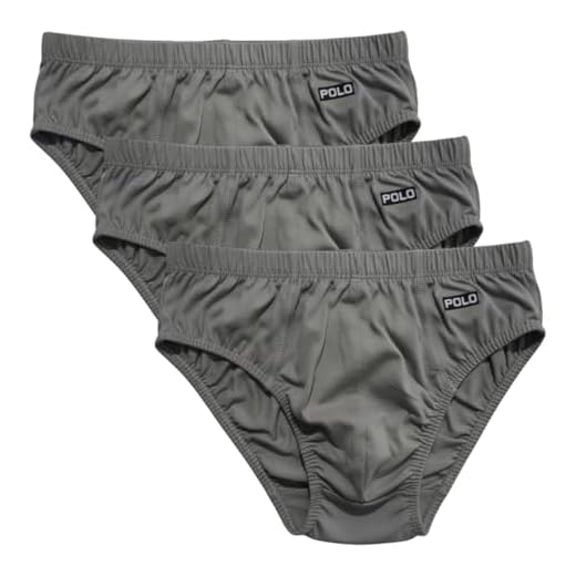 Kit 3 Cuecas Slip Polo Star 100% Algodão Penteado Ultra Conforto Adulto Tradicional Masculina (BR, Alfa, GG, Regular, Cinza)