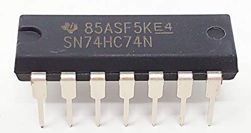 Juried Engineering SN74HC74N 74HC74 Dual D-Type Positive-Edge-Triggered Flip-Flops with Clear and Preset Breadboard-Friendly IC DIP-14 (Pack of 5)