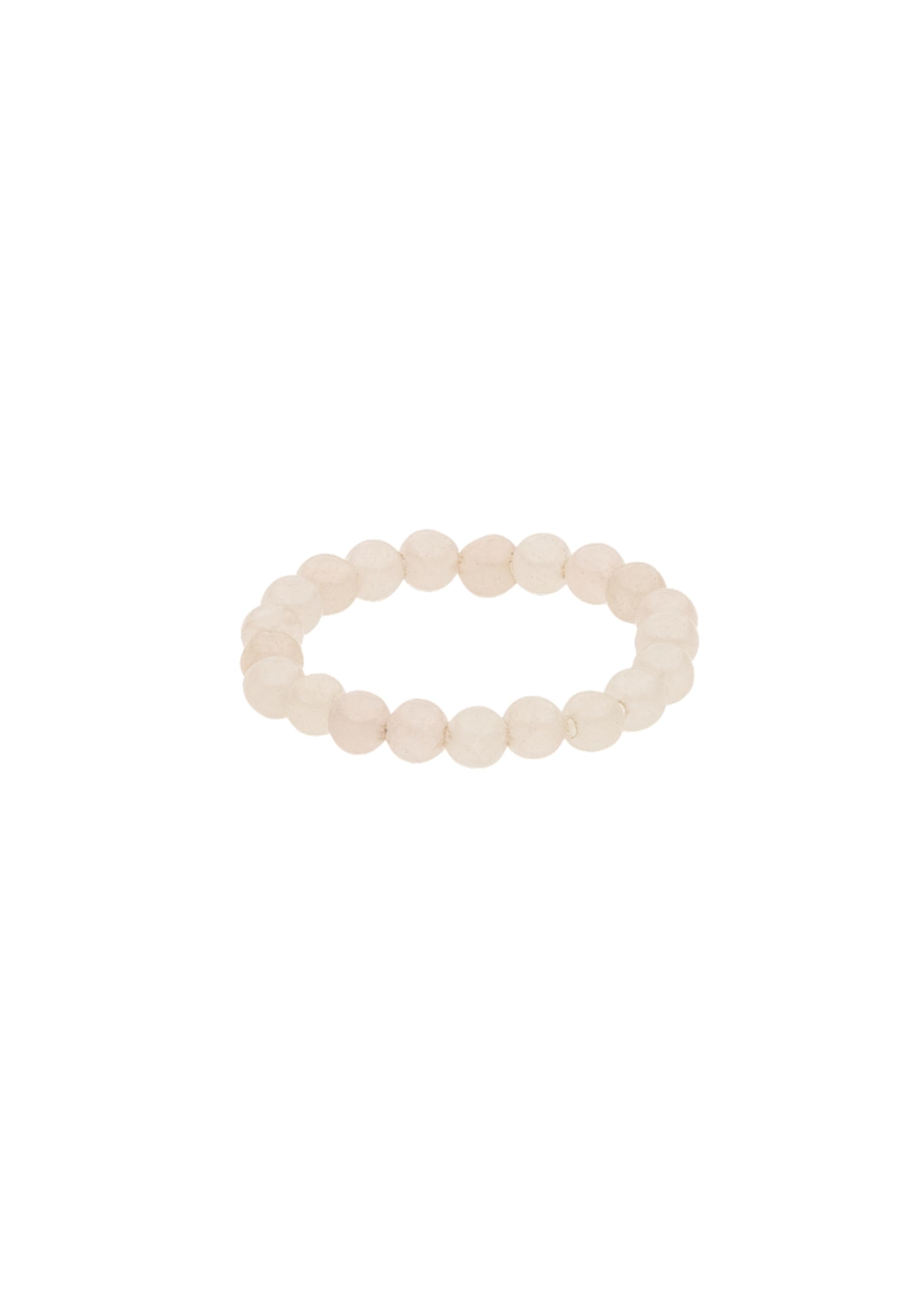 Purelei Rosenquarz Perlenring | Flexibler Ring aus hellrosa Naturstein-Perlen | Elastisches Band | Symbol für Liebe, Harmonie & Selbstfürsorge (M-L)