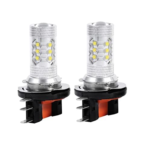 Universal White H15 80w LED Bulb Lights Car Headlamp H15 LED Headlight Bulb Kit with High Brightness Lamp 2pcs LED Sidelight Side Indicator Headlight Cover