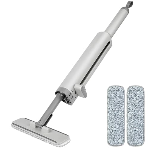 Limpiador De Suelo, Envío De Planta Baja | Auto delicado MOP De Limpieza | 3 En 1 Giratorio, Fregona Plana Sin Mango Con Cepillo Junta Y 2 Almohadillas De Microfibra Reutilizables, Más
