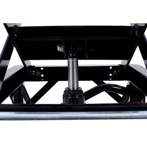 Image of 300 Lbs Hydraulic Motorcycle Scissor Jack Lift Foot Step with 4 Wheels Jack Stand Portable Lift Table Heavy Duty Hydraulic Motorcycle Lift Table Adjustable Lift Jack Stand For Small Dirt Bikes