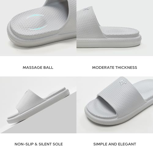 utune Cloud Slippers for Women and Men Massage Shower Bathroom Non-Slip Open Toe Super Soft Comfy Thick Sole Home House Cloud Cushion Slide Sandals for Indoor & Outdoor AG+ Slides3