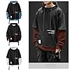 Moshtashio Men's Hoodies Pullover Hooded Sweatshirt Top Blouse Casual Hoody with Pocket(1 Black-brown,4XL) #1