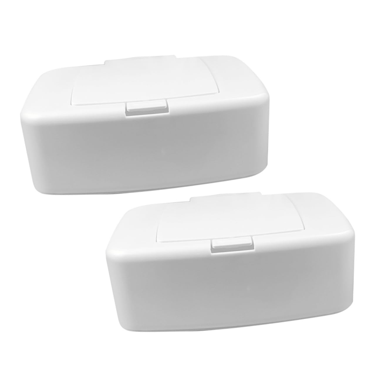 IWOWHERO 2Pcs Refillable Wipes Dispenser Compact Wipe Holder for Travel Versatile Wet Tissues Storage Case Lightweight and Practical Design for Home Office and Care